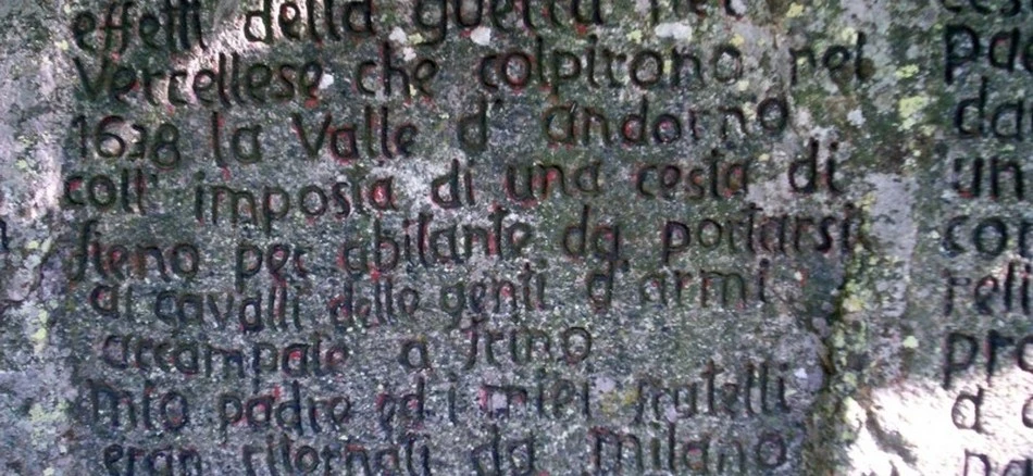Agnesetta, pietra incisa